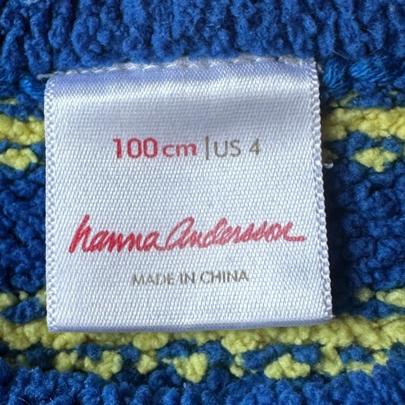 Hanna Andersson Marshmallow Blue with Yellow Stripes Sweater size 100 cm / US 4 - Picture 3 of 6